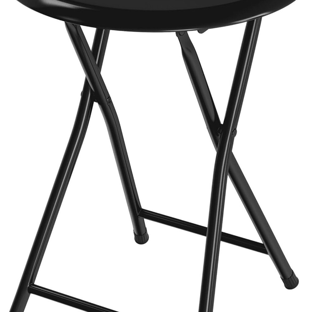 Folding Stool Chair - 18 Inch Foldable Stool Portable Seating with Padded Seat,